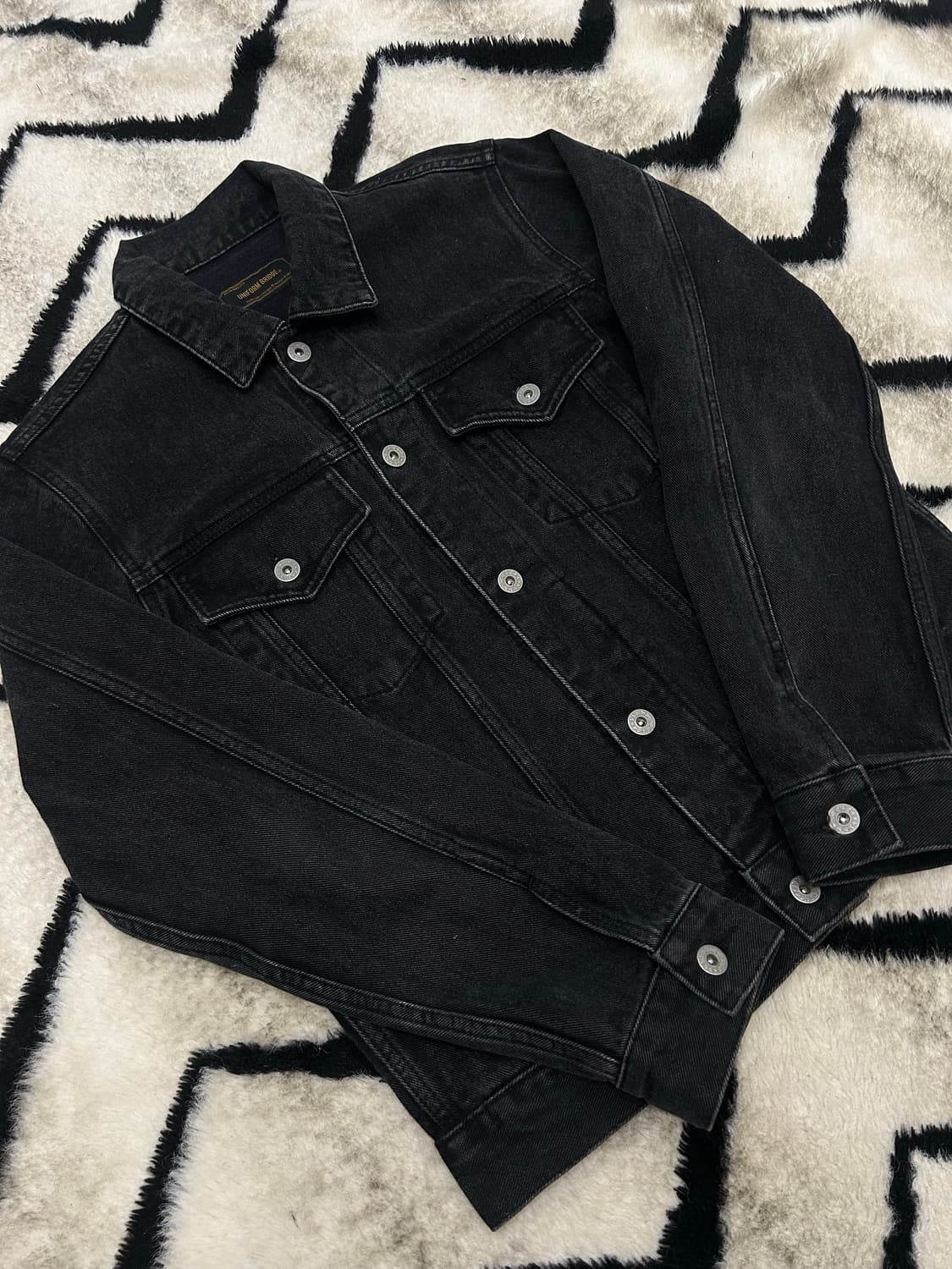 [M]유니폼브릿지 흑청 데님 트러커 자켓 상품이미지2