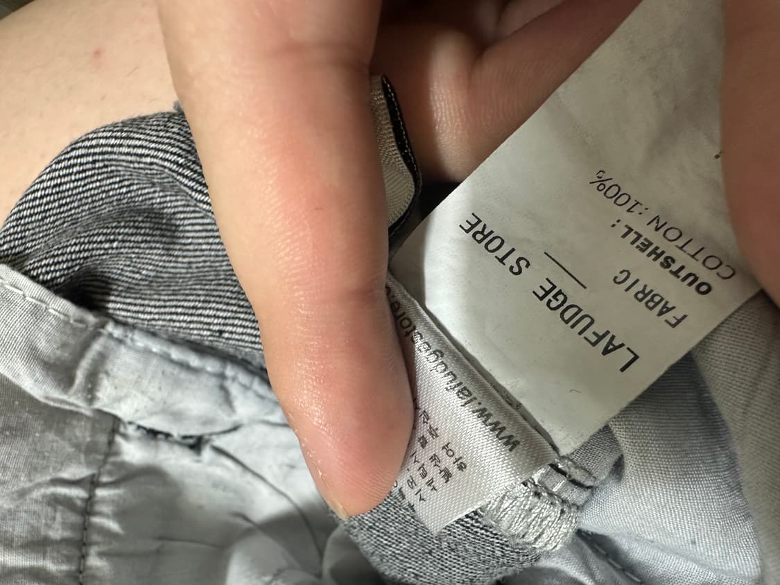 라퍼지스토어 인시전 와이드 카고 데님팬츠 블랙 L 상품이미지5