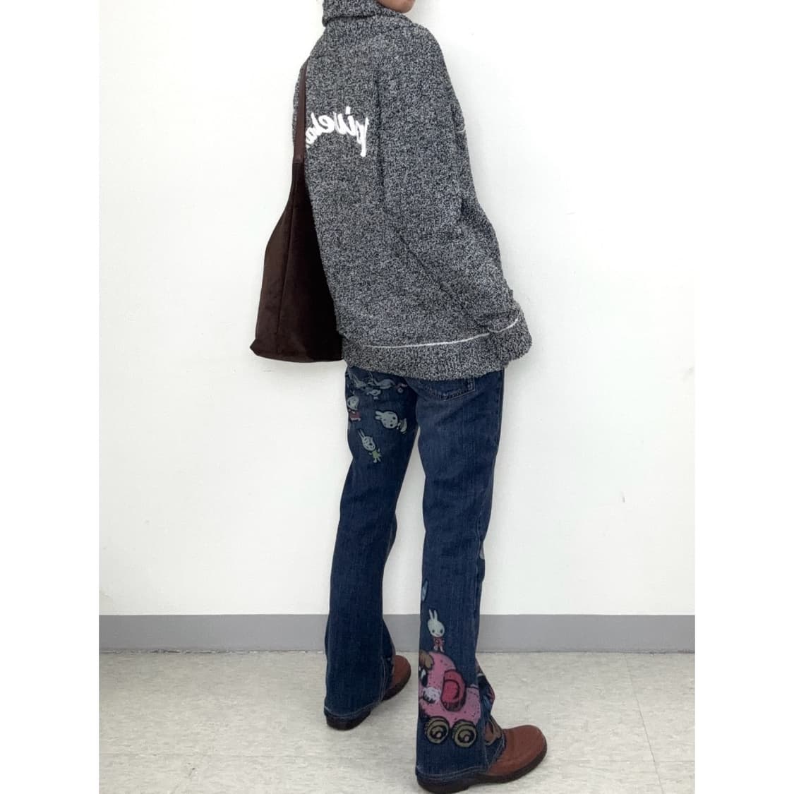 빈티지 차콜 가디건 상품이미지3