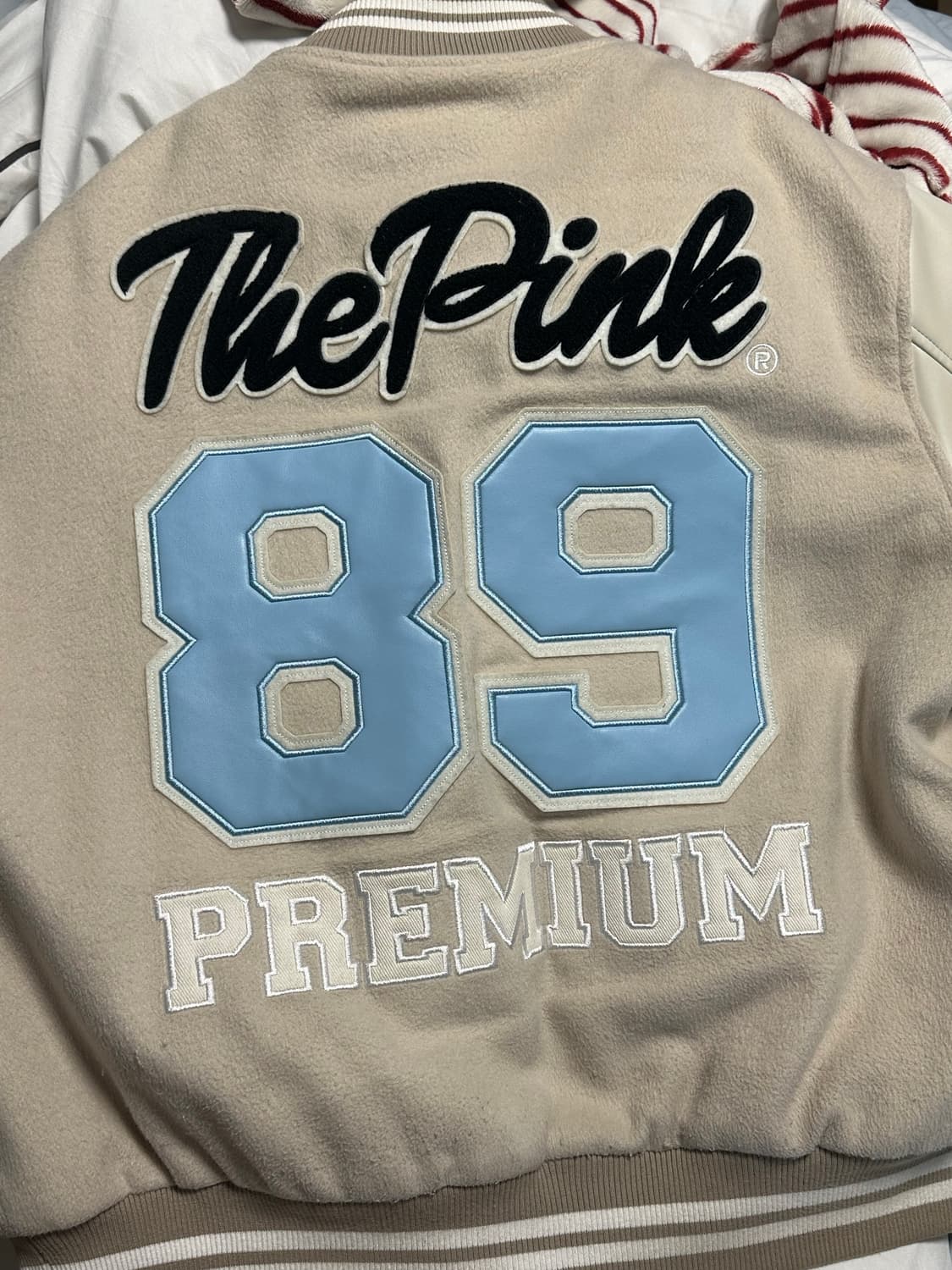 반디 더 펑크 레이싱 바시티 자켓 내츄럴 상품이미지4