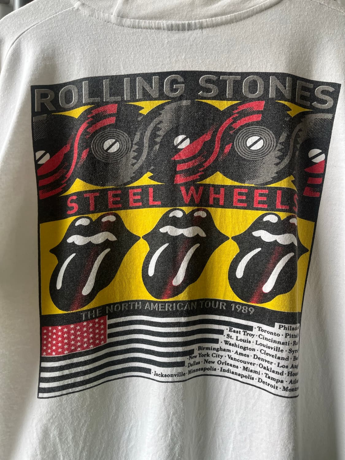 1989 The Rolling Stones 아카이브 아메리칸 투어 티셔츠 상품이미지8
