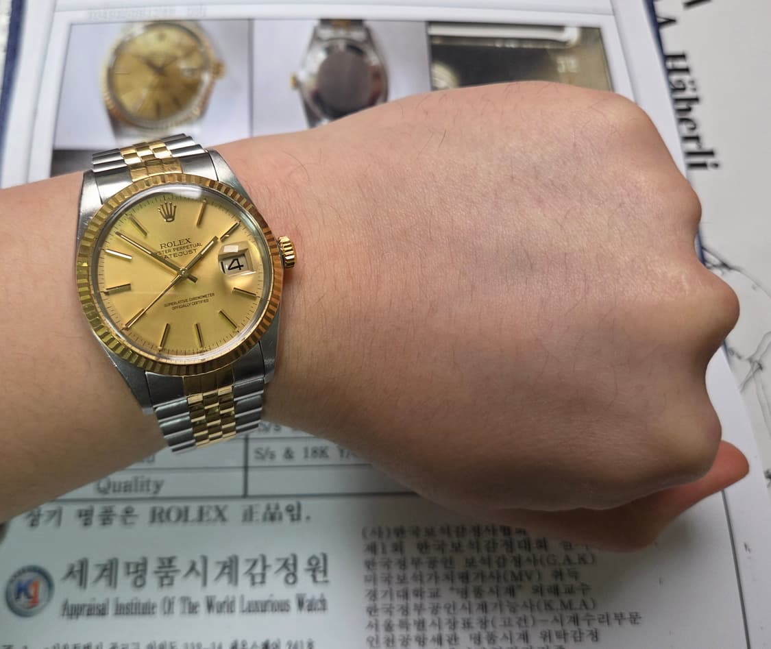 롤렉스 데이저스트 16013 후기형 18k콤비 샴골판 쥬빌리줄 (감정서 상품이미지9