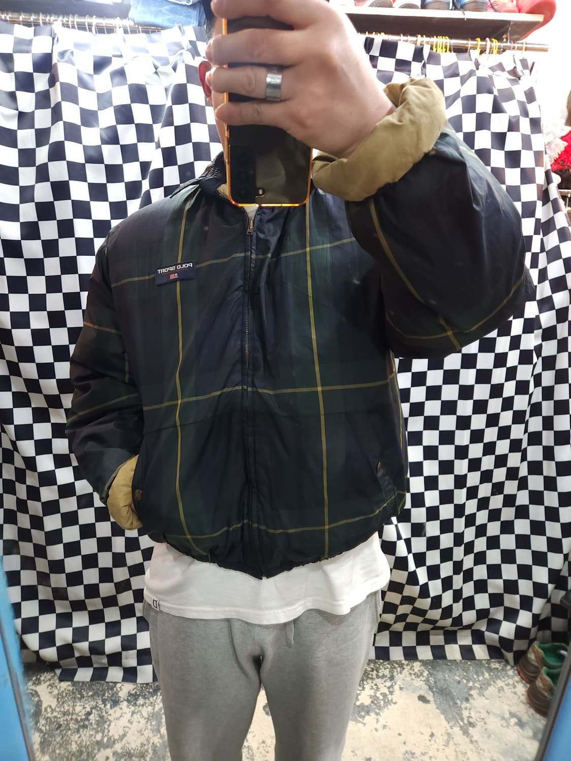 폴로스포츠 90s 블랙와치 체크 숏 패딩 점퍼

 상품이미지10