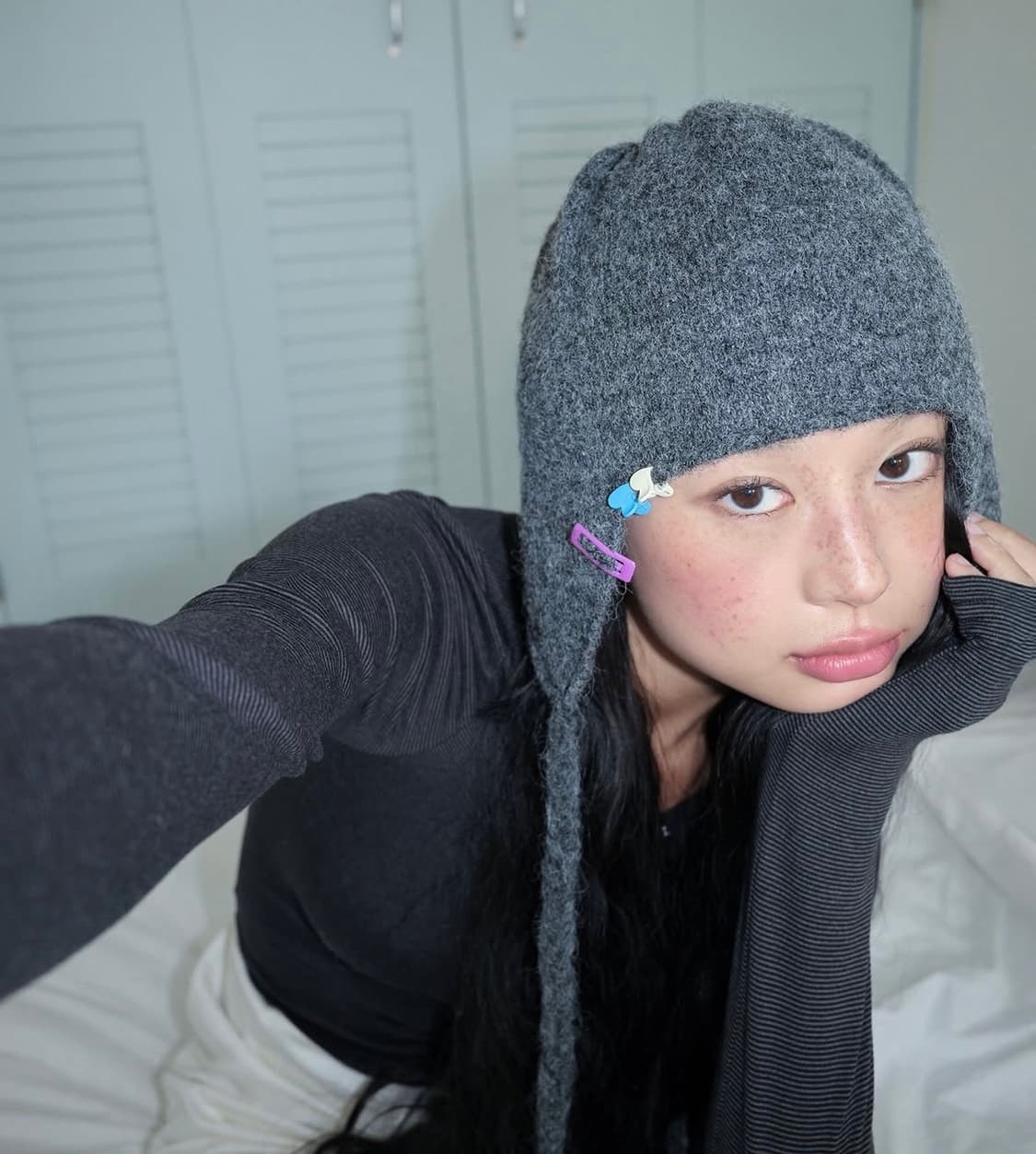 (서지수착용 )페넥 이어 플랩 EAR FLAP HAT - CHARCOAL 상품이미지1