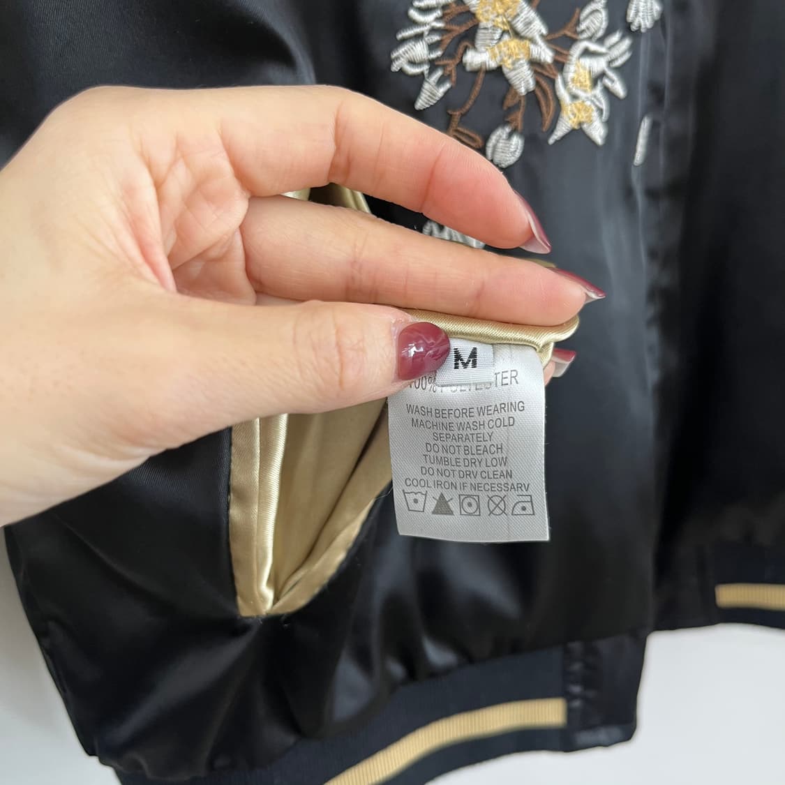 JPN 학 벚꽃 자수로고 리버시블 양면 스카잔 자켓 상품이미지9