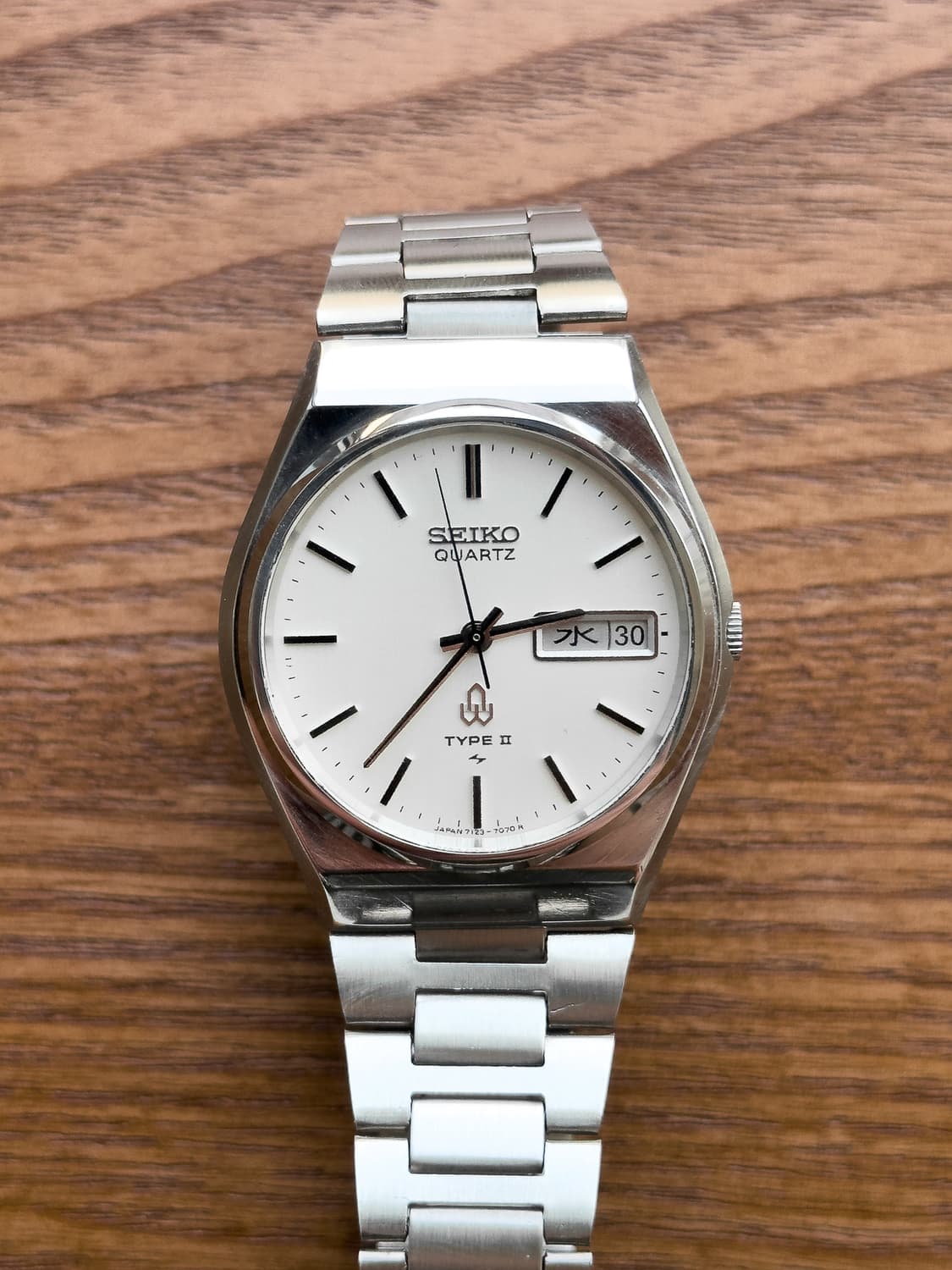 [중고] 세이코 타입2 7123 실버 - 80s 빈티지 쿼츠 데이데이트 상품이미지1
