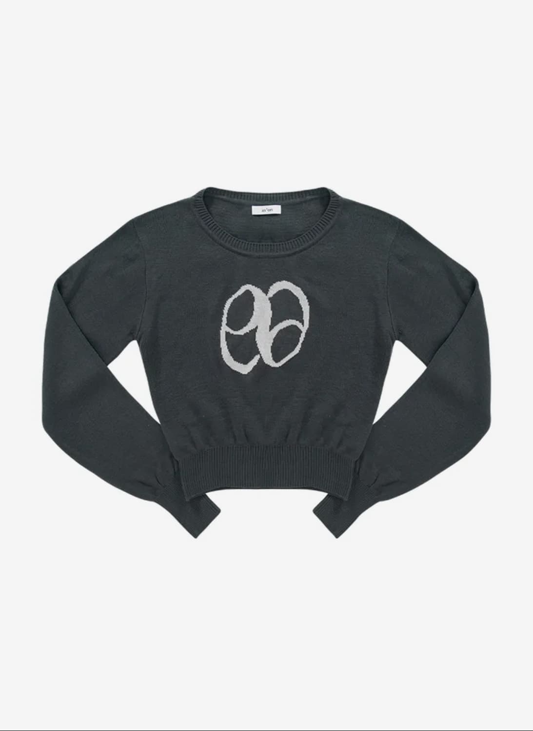 애즈온 니트 새상품 MOLLY CROP KNIT / 차콜 상품이미지2