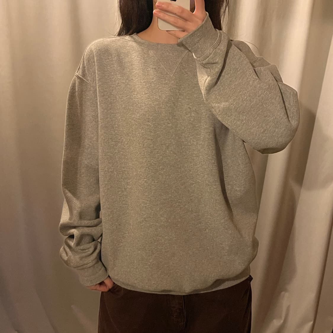 칼하트 기모 맨투맨 그레이 상품이미지2