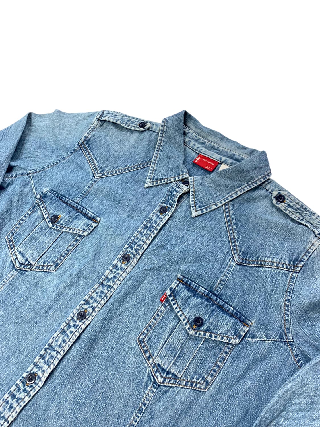 [2XL~] Levis 견장 웨스턴 데님 셔츠 상품이미지1