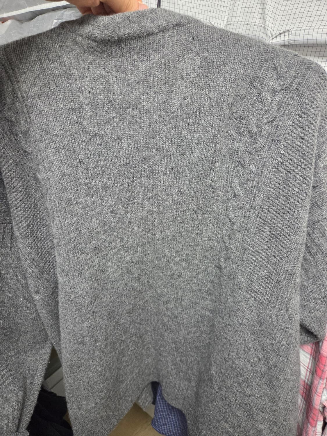 어나더오피스 22AW 건지 가디건 헤더 그레이 상품이미지5