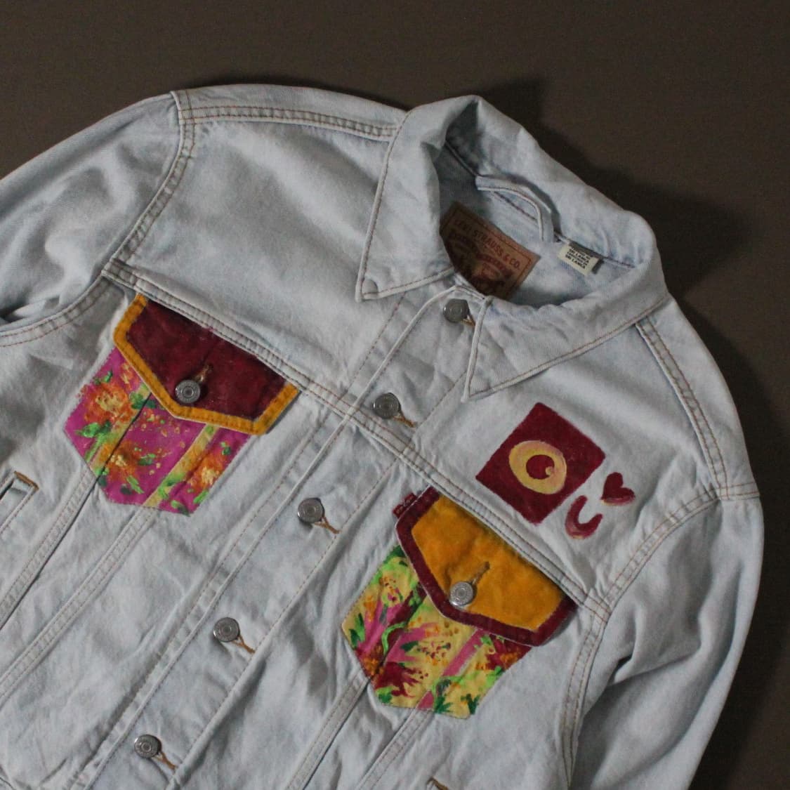 Levi’s 커스텀 플라워 아트 연청 데님 자켓 L017 상품이미지4