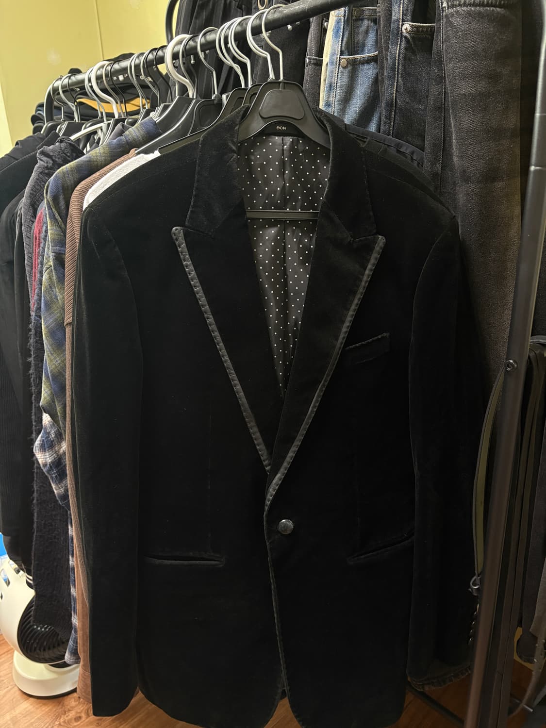 Vintage 벨벳 울 블레이저 상품이미지1