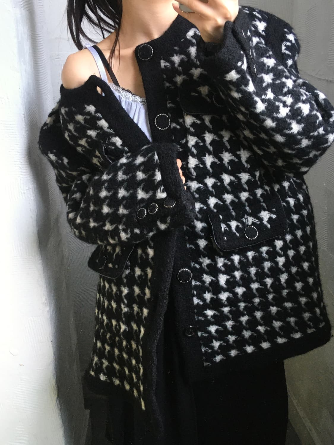 ADERERROR 아더에러 22FW 하운드투스패턴 트위드 자켓 상품이미지1