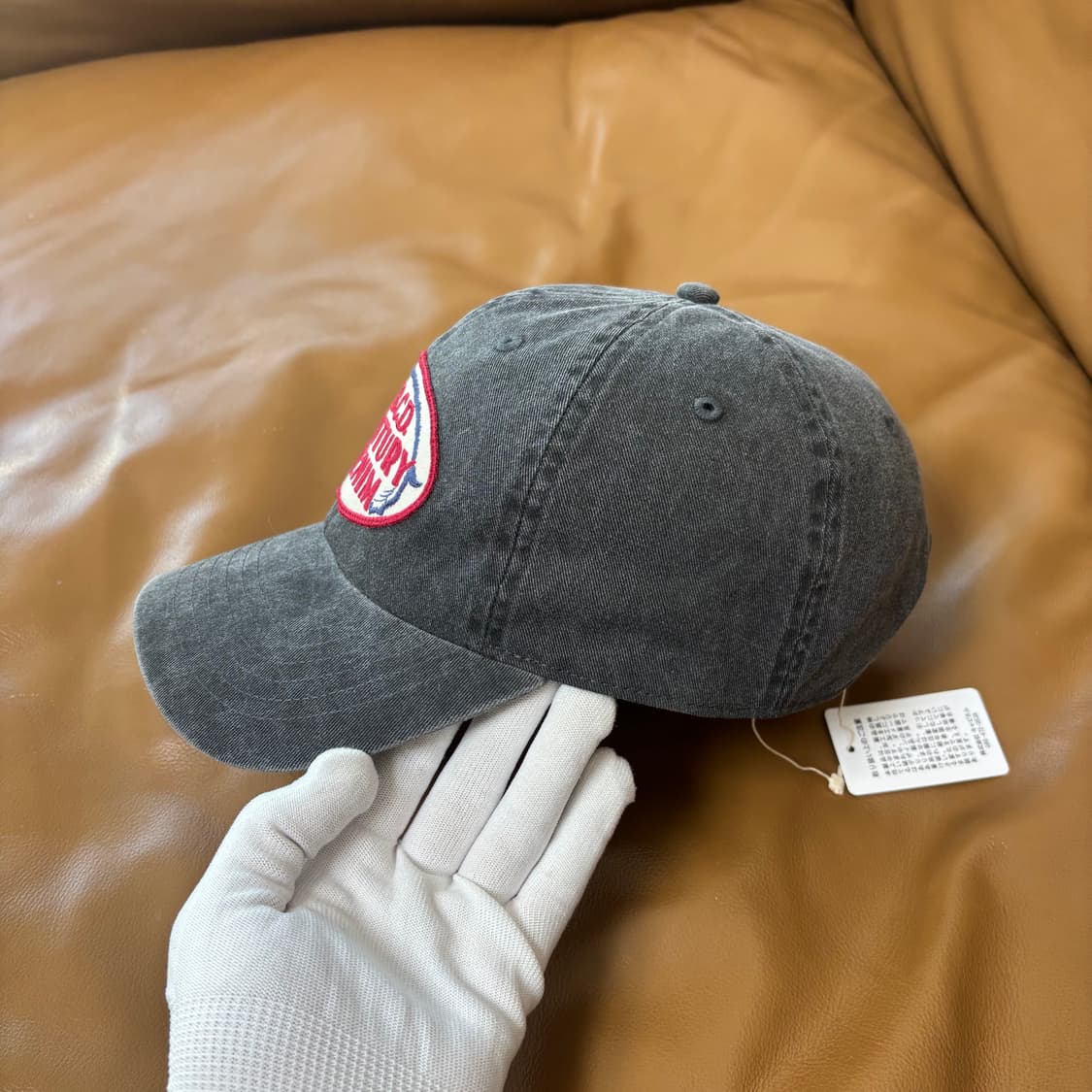 Kapital 캐피탈 오사카 한정 6패널 볼캡 모자 워시드 데님 블랙 상품이미지4