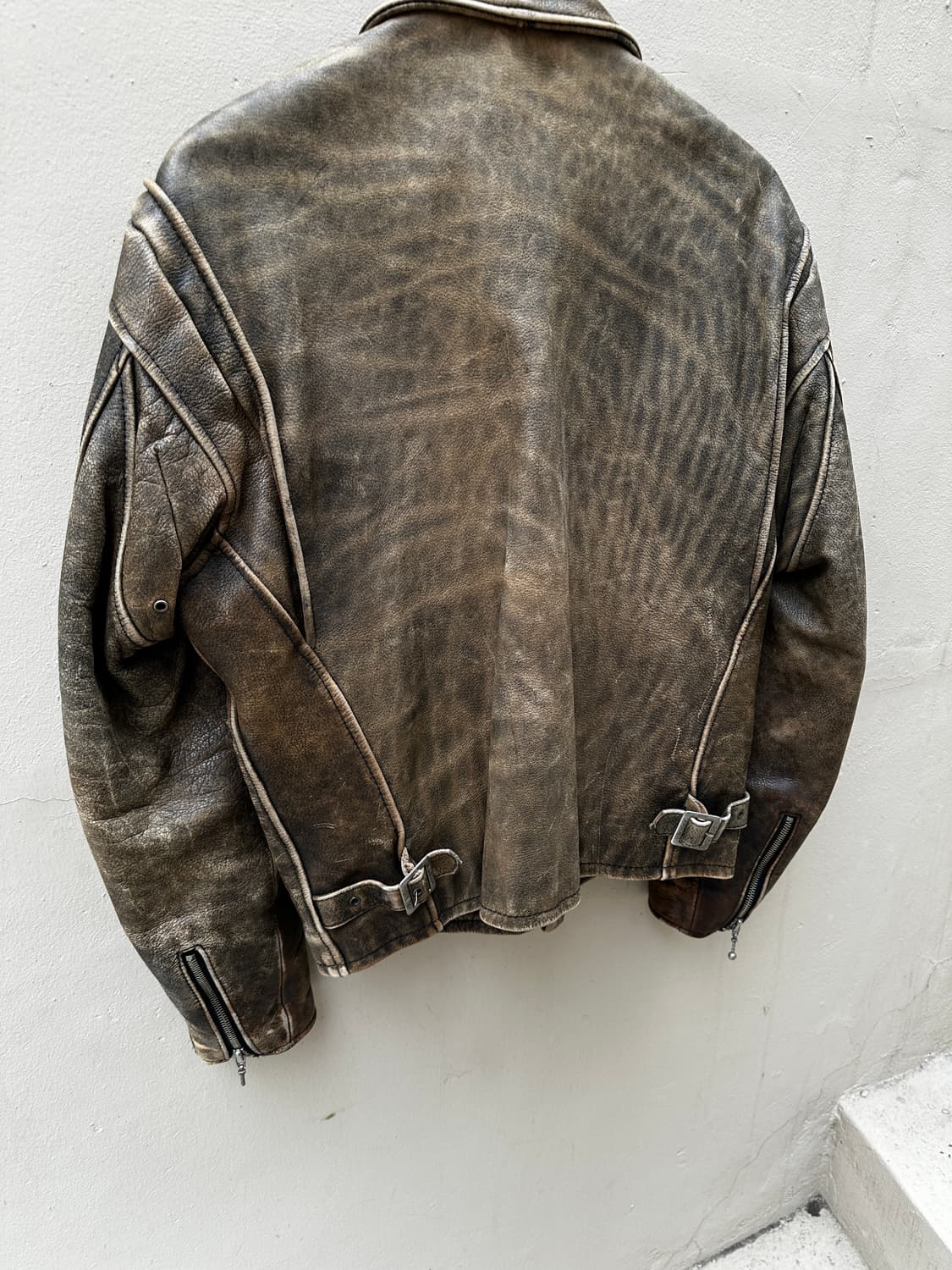 R.B.C 빈티지 레더 라이더 자켓 상품이미지5