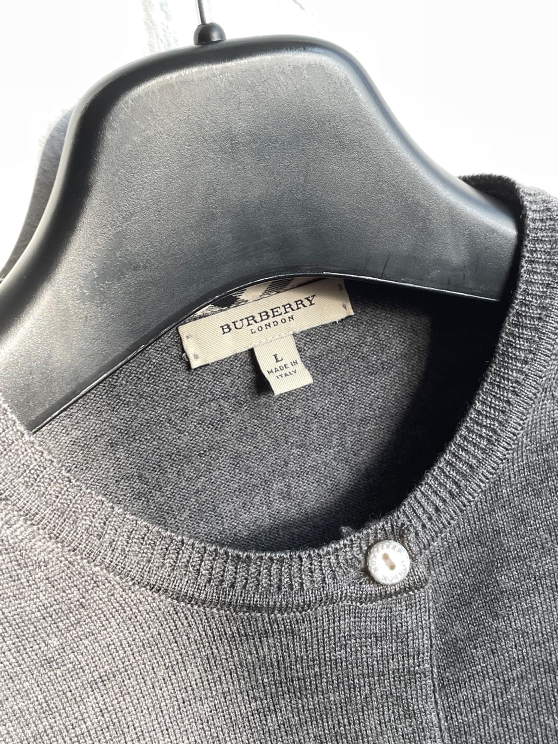 버버리 노바 체크 디테일 울 가디건  상품이미지4