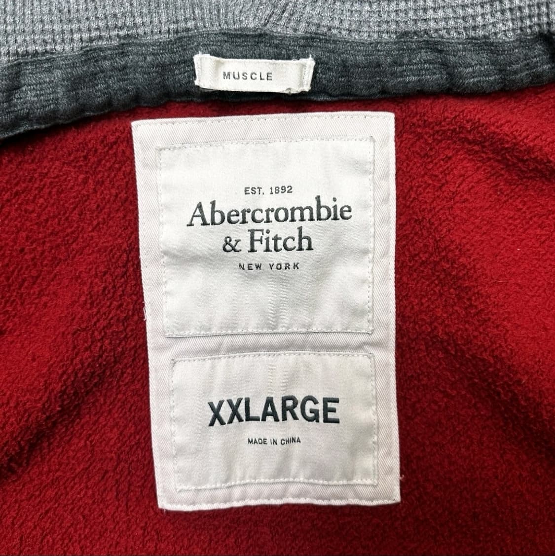 [2XL] 아베크롬비 아담스 마운틴 레드 후드 집업 상품이미지4