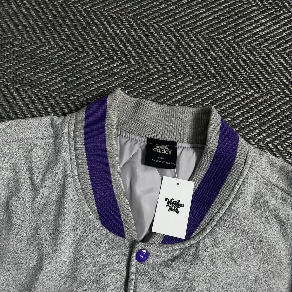 아디다스 빅로고 레더 스웻 바시티 자켓o 4026 상품이미지6