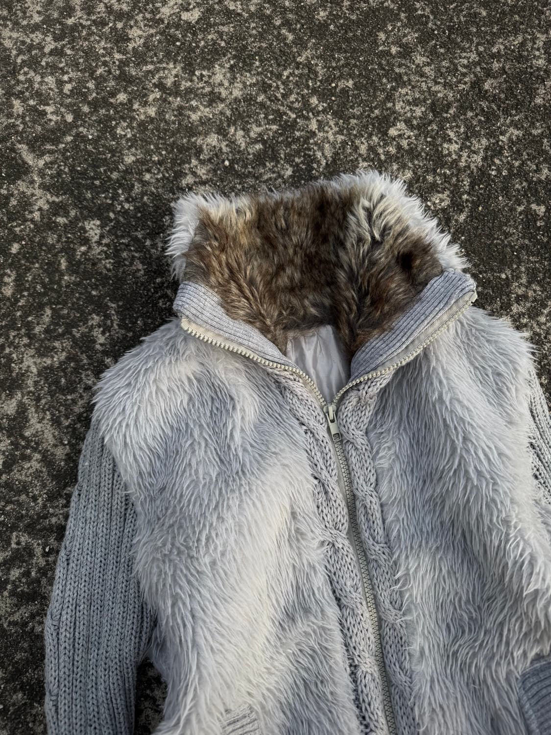 Gray Fur Zip Up 상품이미지2