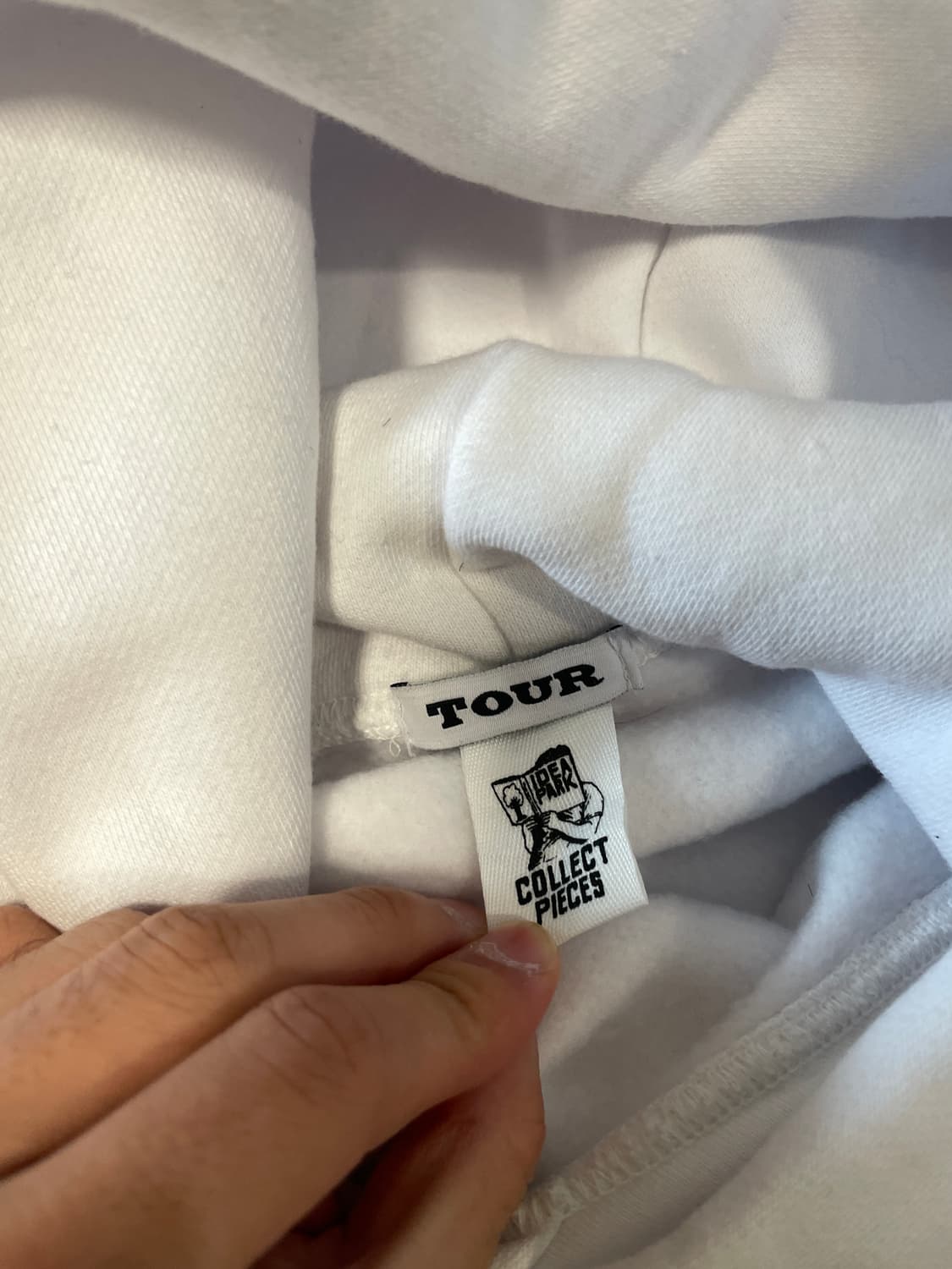 컬렉트피시스 화이트 "PLEASE BE NICE" 후드티 상품이미지2