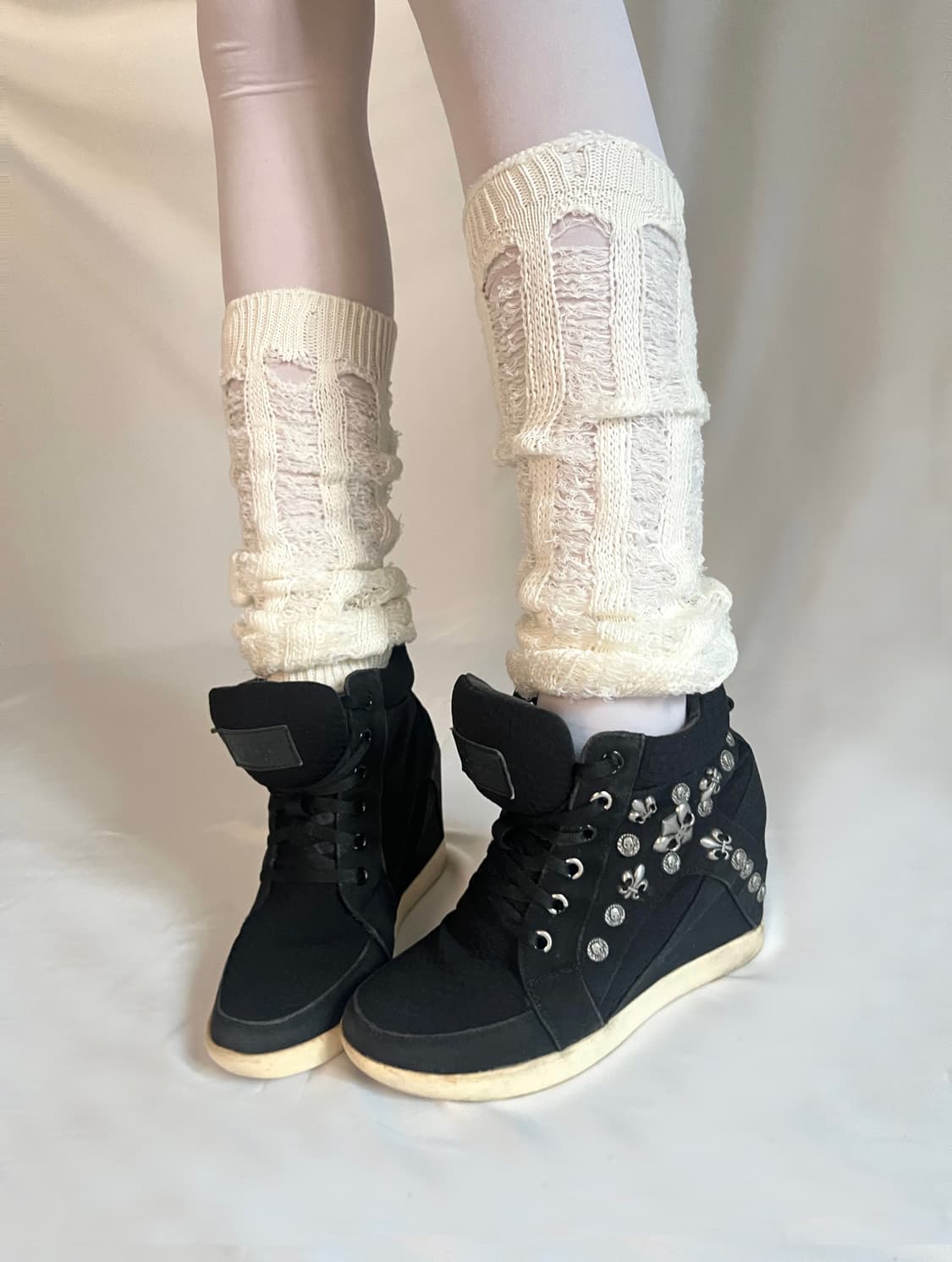 Gothic ⚜️ Stud Wedge High Top 상품이미지2