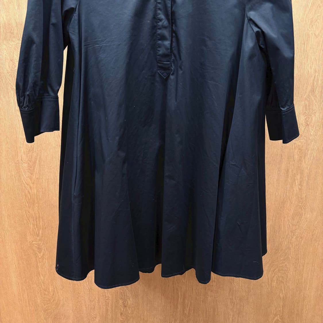 코스 코튼 카라넥 셔츠 원피스 히든 버튼 디테일 딥 네이비 상품이미지5