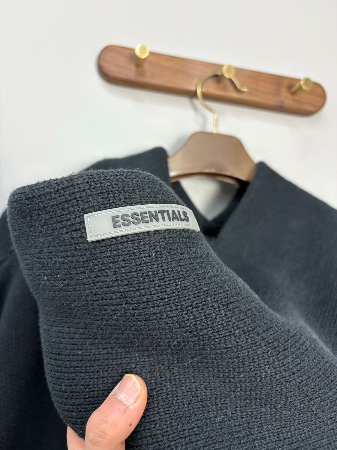 피어오브갓 에센셜 20FW 니트후드 블랙 A3482 상품이미지5