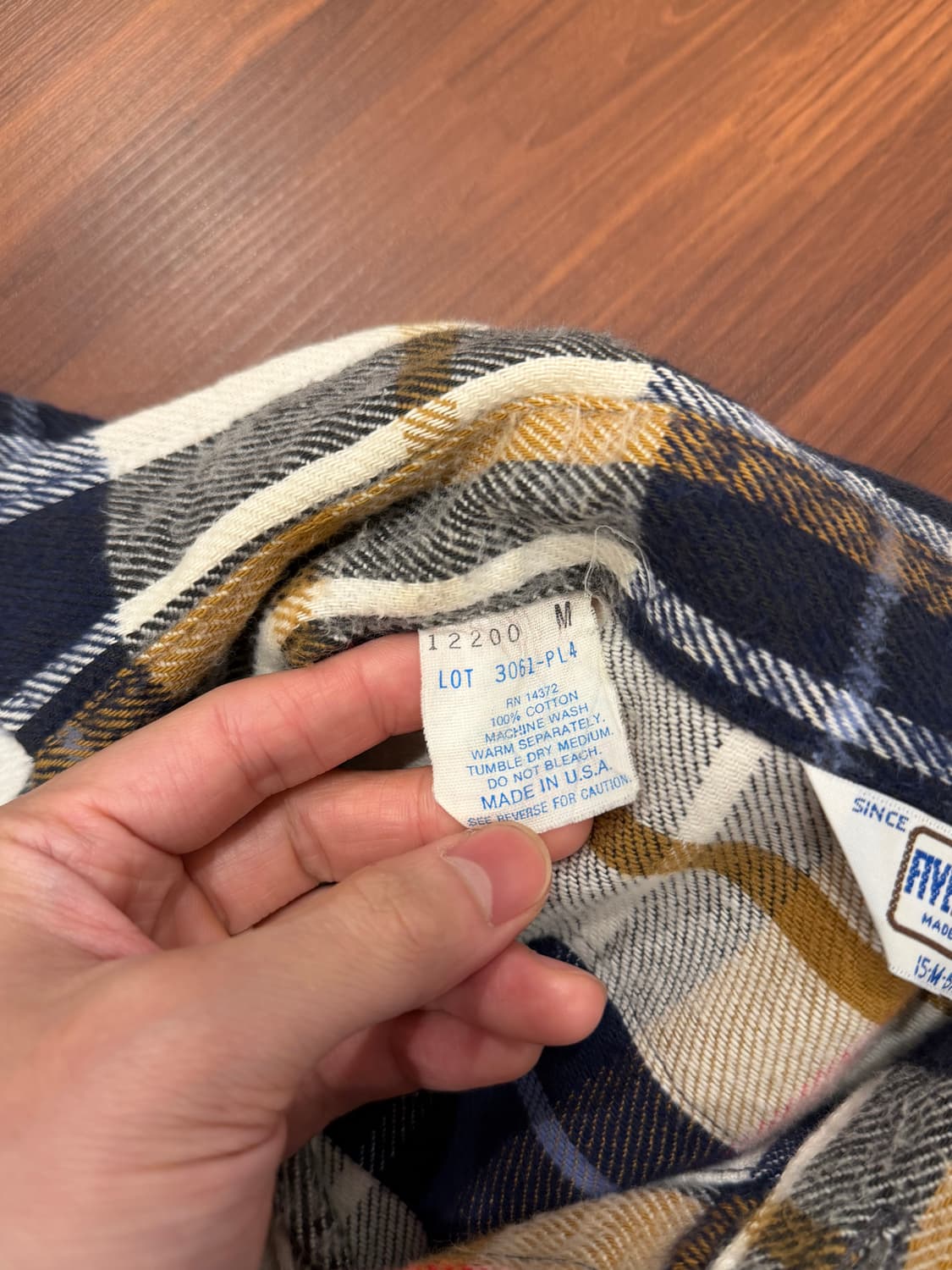 80s Five Brother 파이브 브라더 플란넬 체크 셔츠 (USA) 상품이미지8