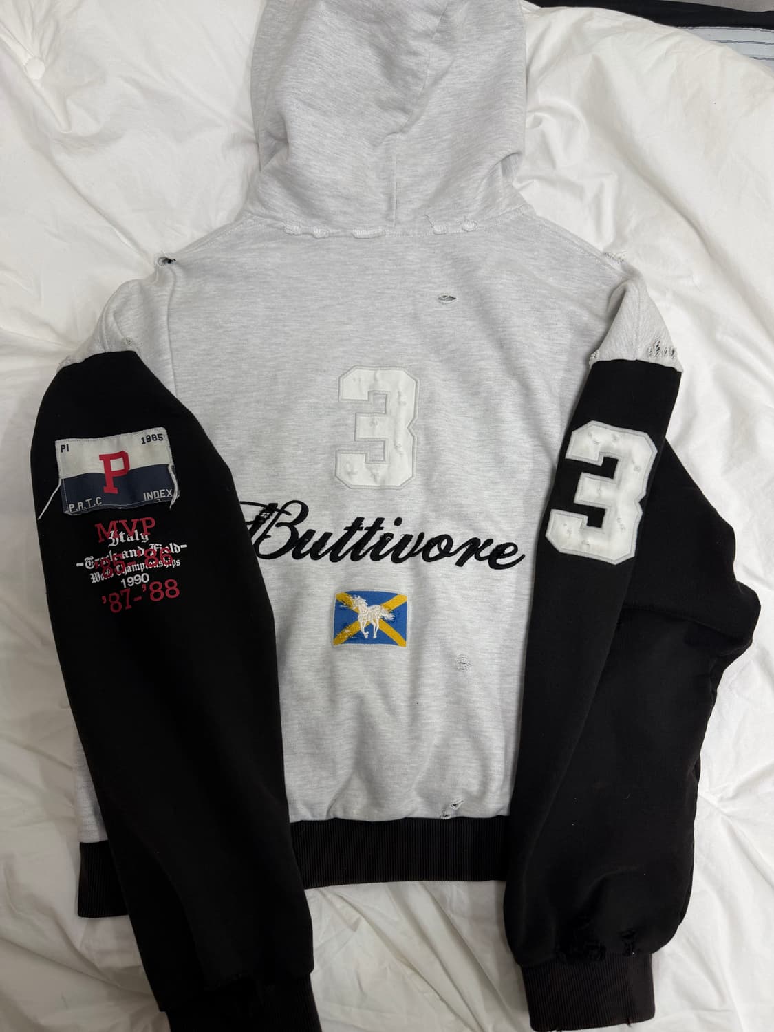 프로토콜 인덱스 버터보어 집 후드 화이트멜란지 상품이미지2