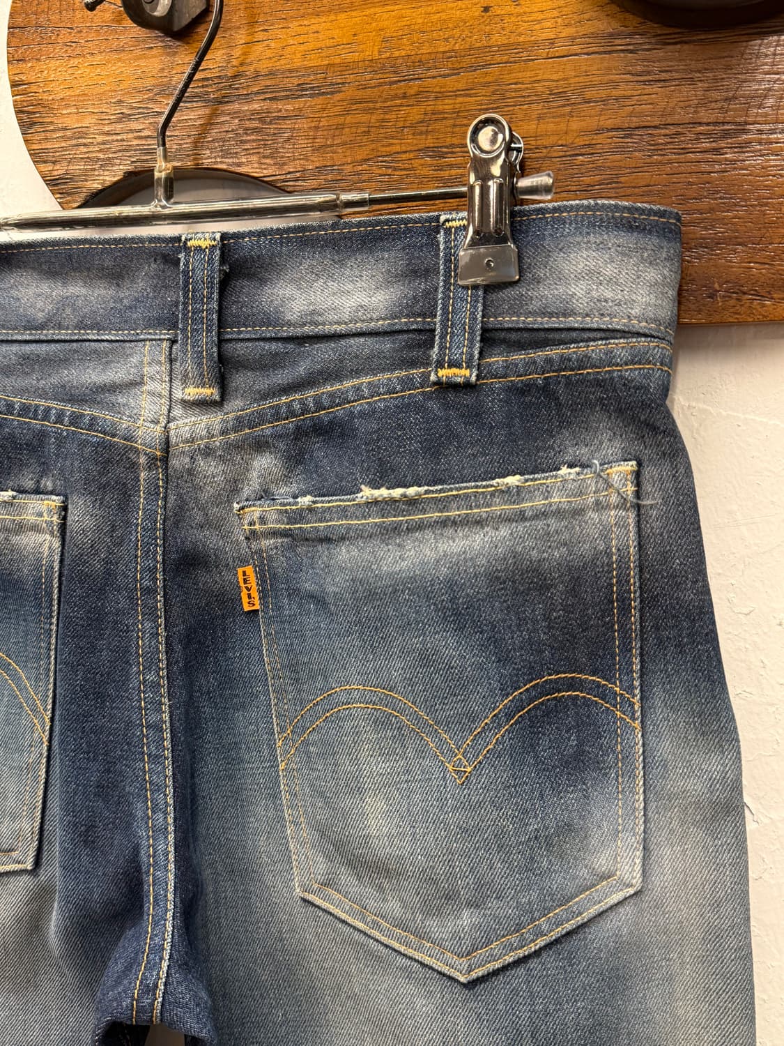 Japan LVC Orange Tab Flare Denim Pants 상품이미지3