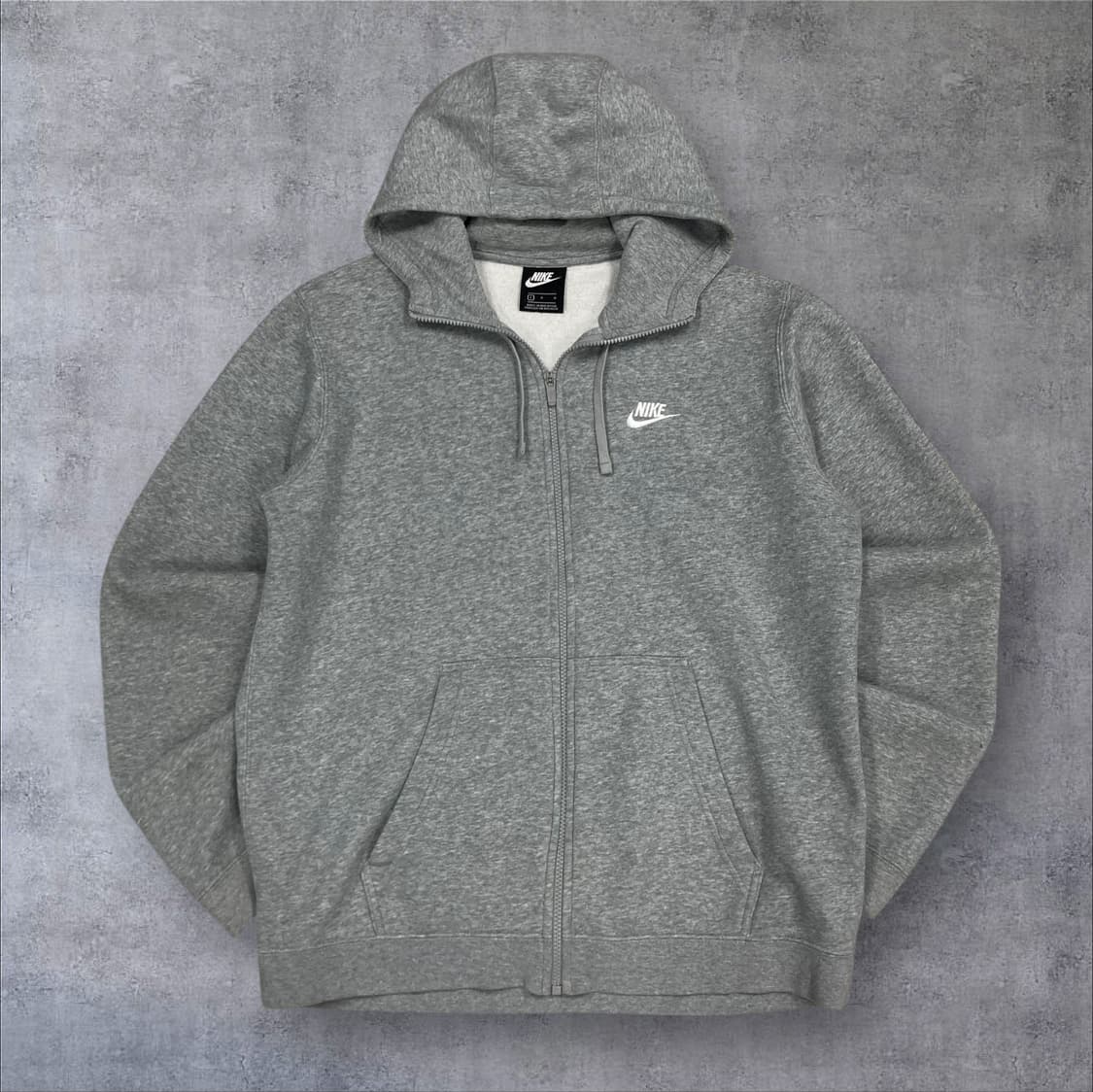 나이키 그레이 컬러 퓨추라 스몰 로고 후드 집업 상품이미지1