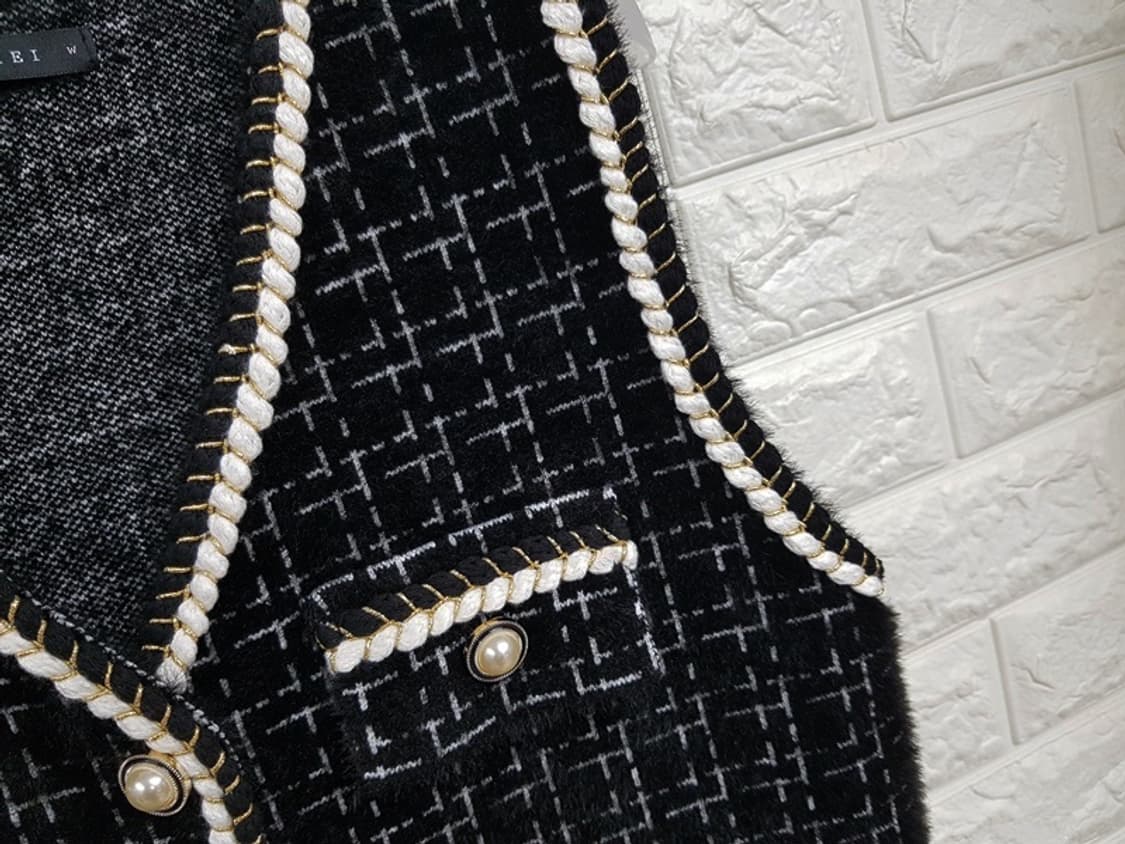 제이케이 트위드 베스트 자켓 F 프리사이즈 (55-66) 상품이미지4