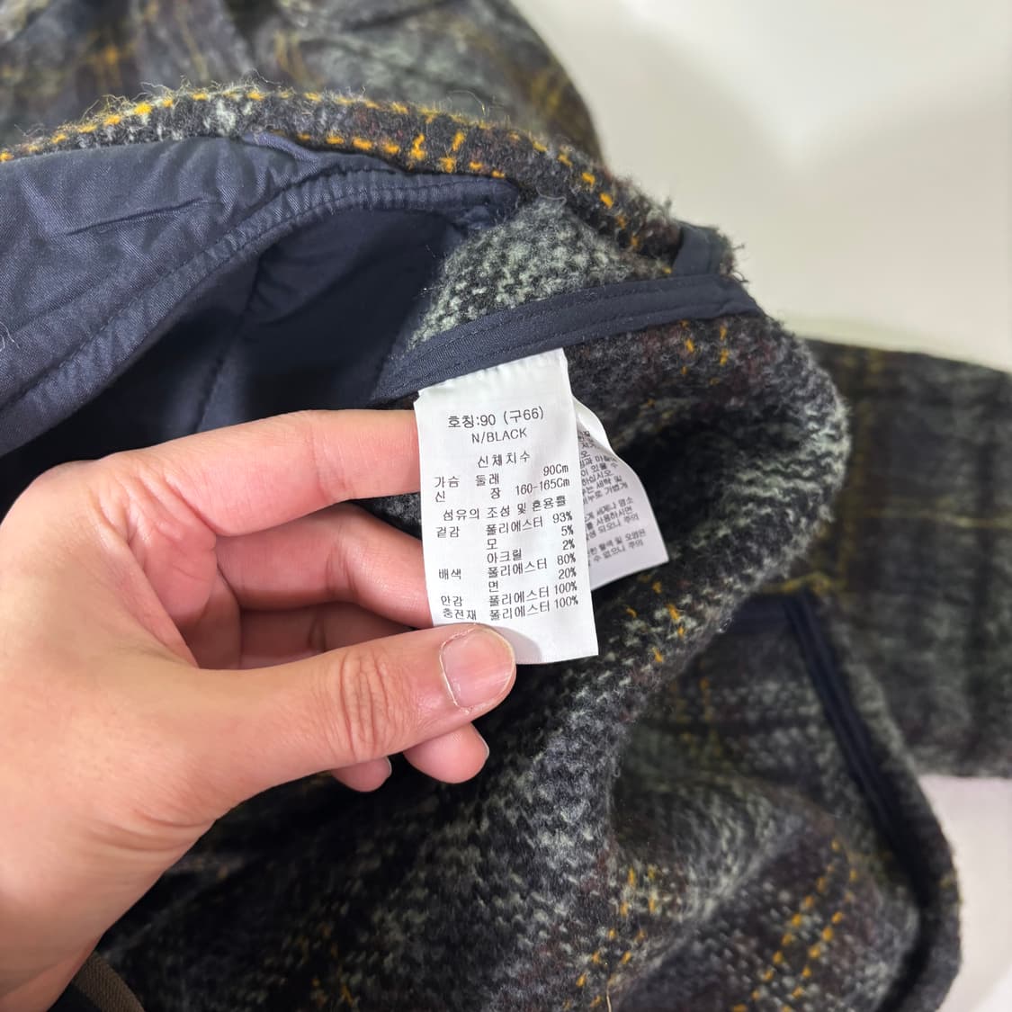 우먼FREE KOOKAI 쿠카이 체크 울 코트 상품이미지4