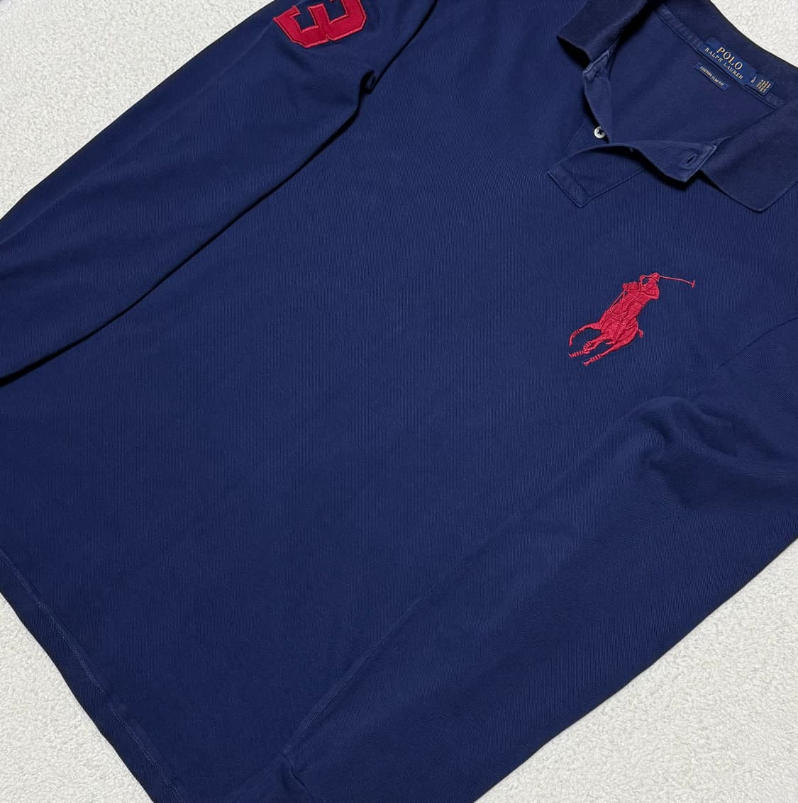 폴로 랄프로렌 빅포니 네이비 레드 긴팔 상품이미지3