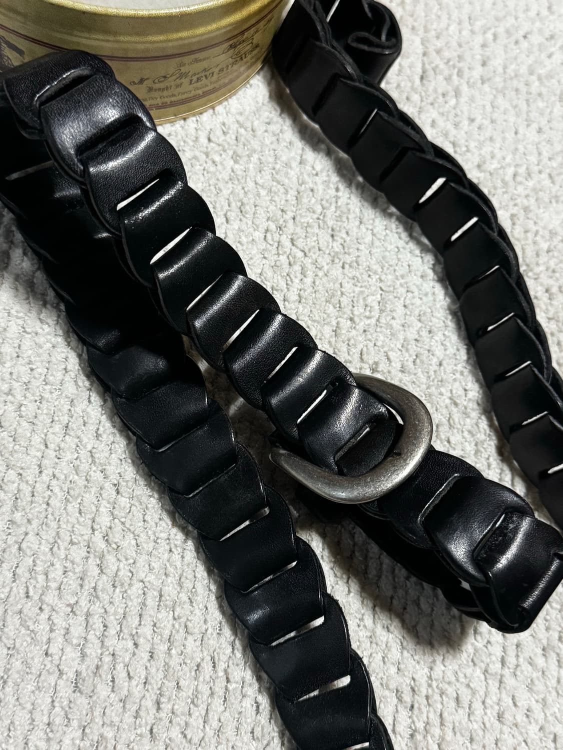 리바이스 탑그레인 홀스하이드 위빙벨트 블랙 새상품 상품이미지7