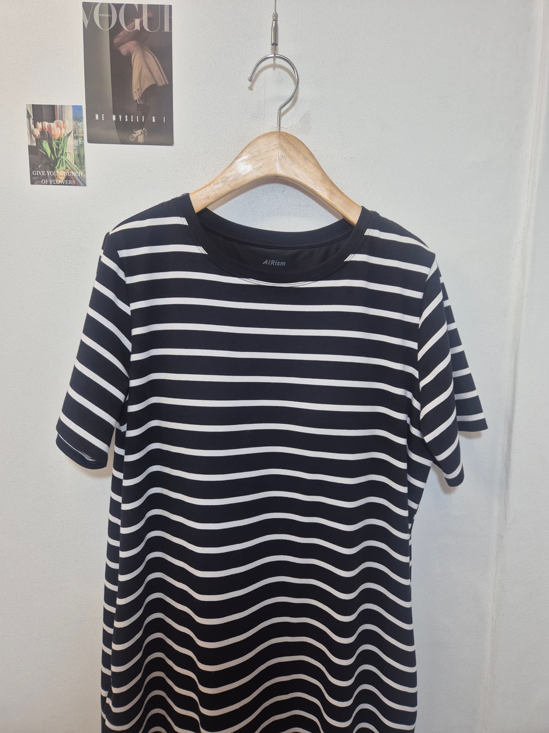 깔끔한 airrism 스트라이프 패턴의 유니클로 원피스  xl
사이즈 실 상품이미지2