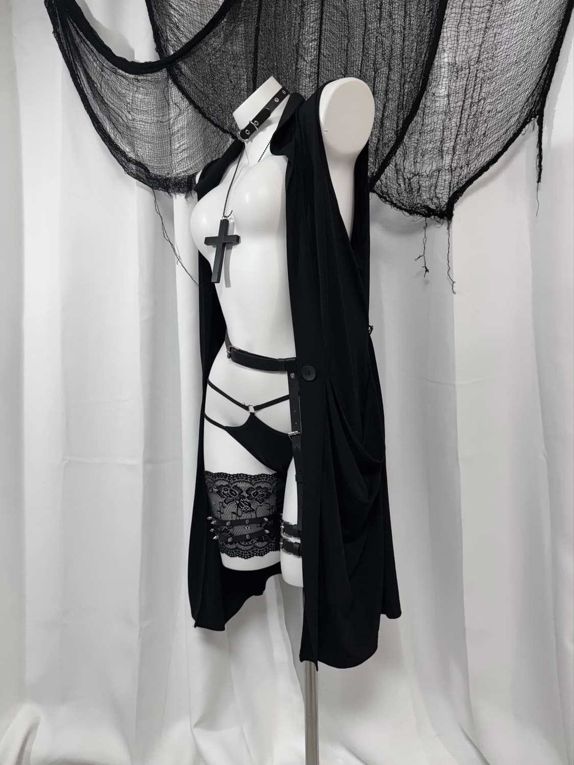 black detail long cardgian 상품이미지6