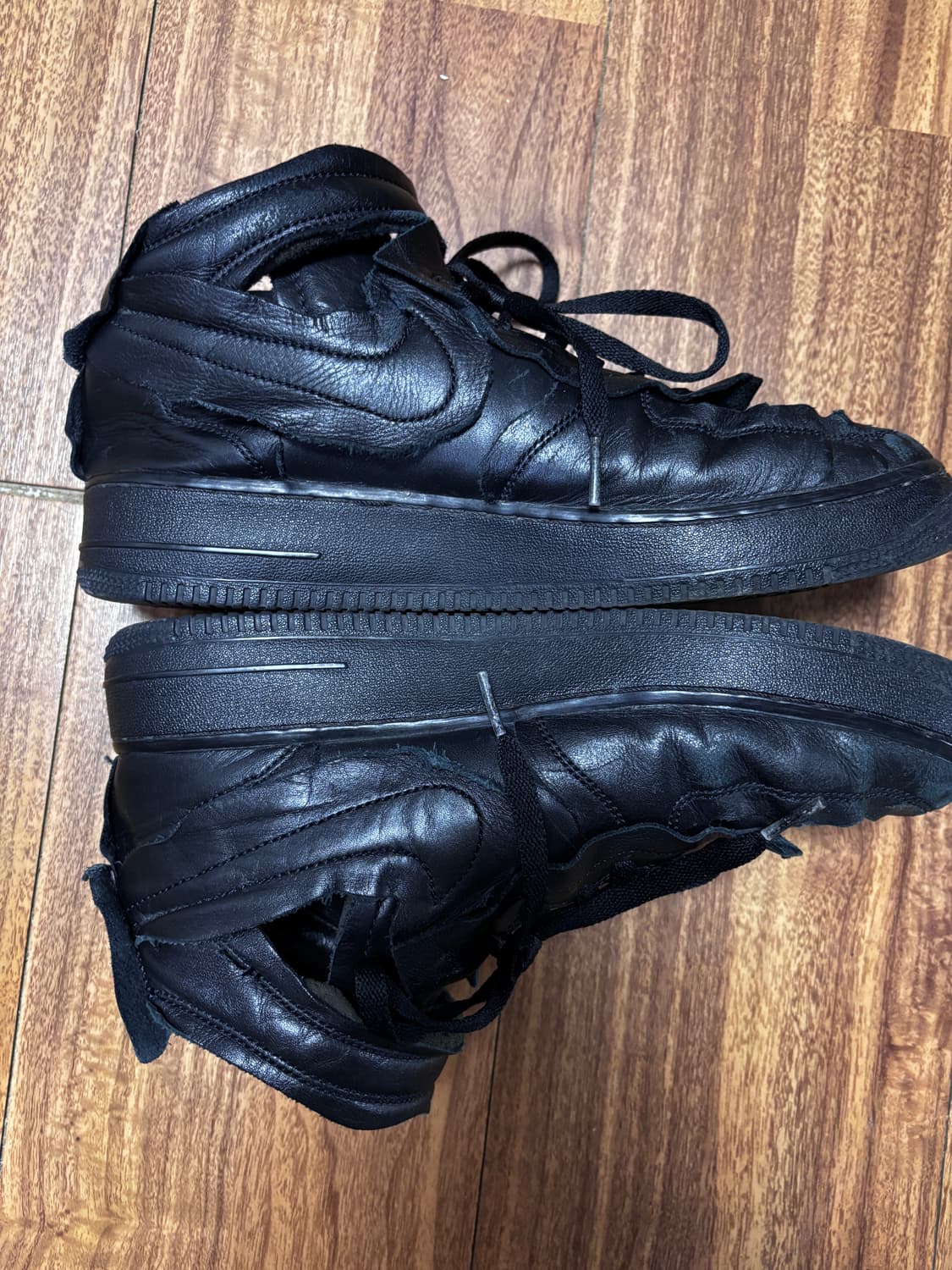 나이키 x 꼼데가르송 옴므 플러스 에어포스 미드 블랙 상품이미지4