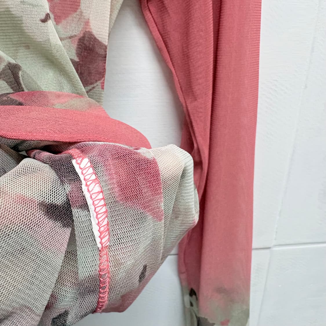 핑크 플라워 시스루 페어리 탑 롱 슬리브 JPN 상품이미지3