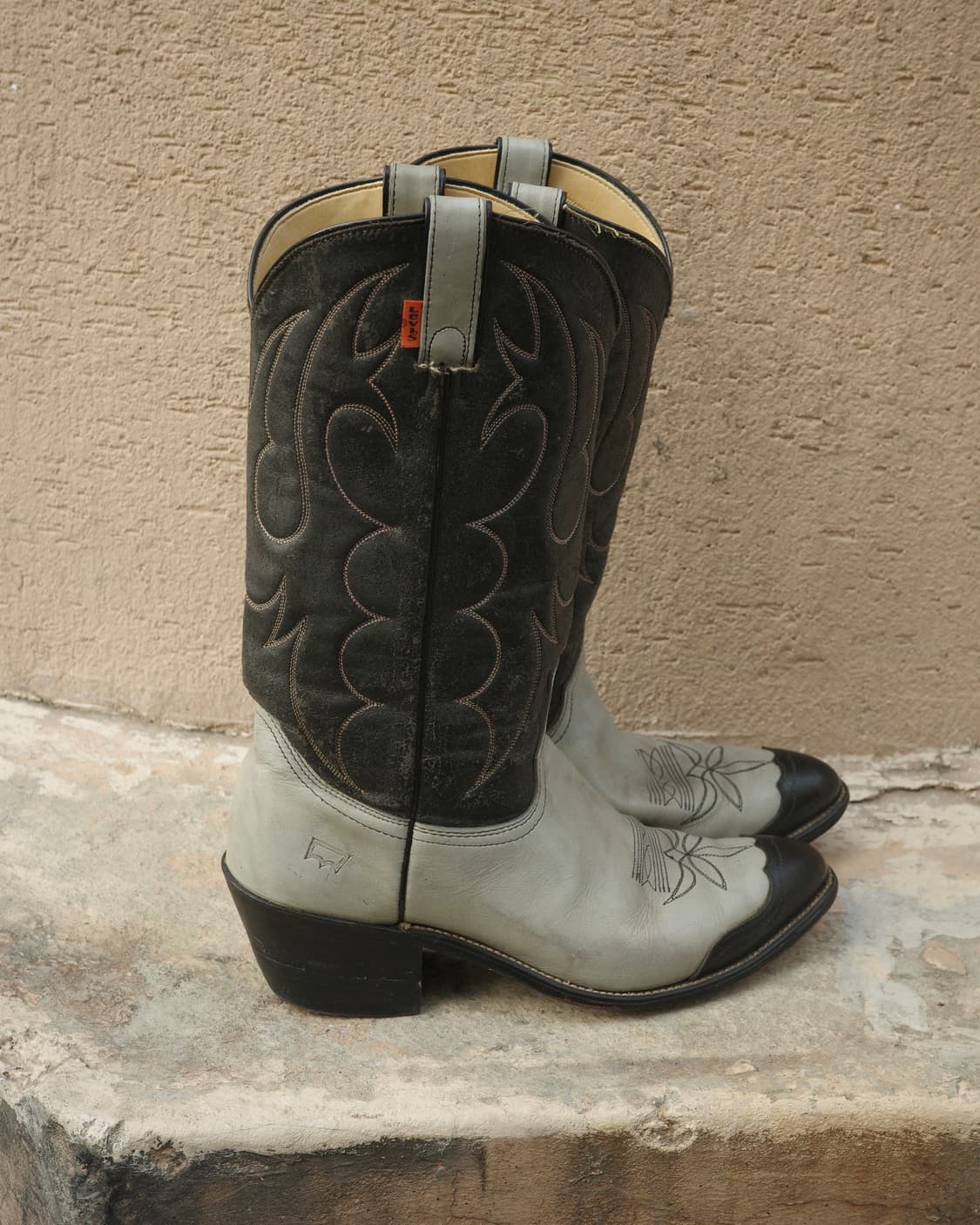 70s 리바이스 오렌지탭 롱혼 투톤 웨스턴 부츠 상품이미지7