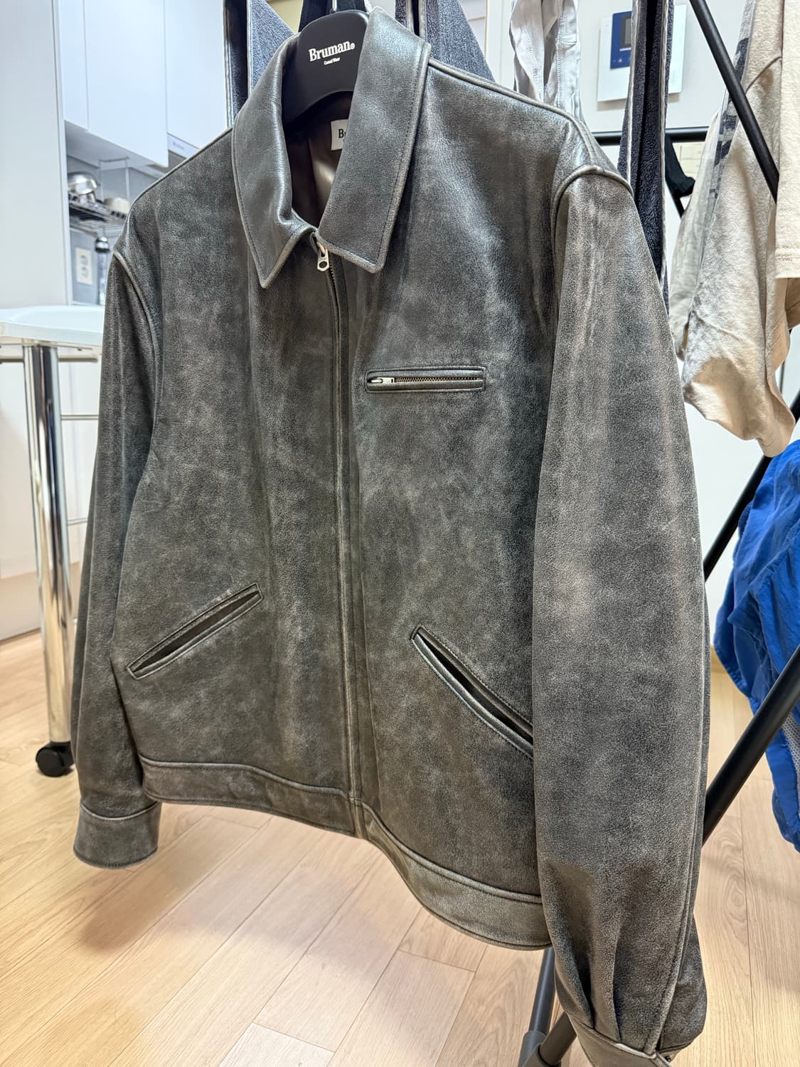 브루먼 스포츠 레더 자켓 L 상품이미지2