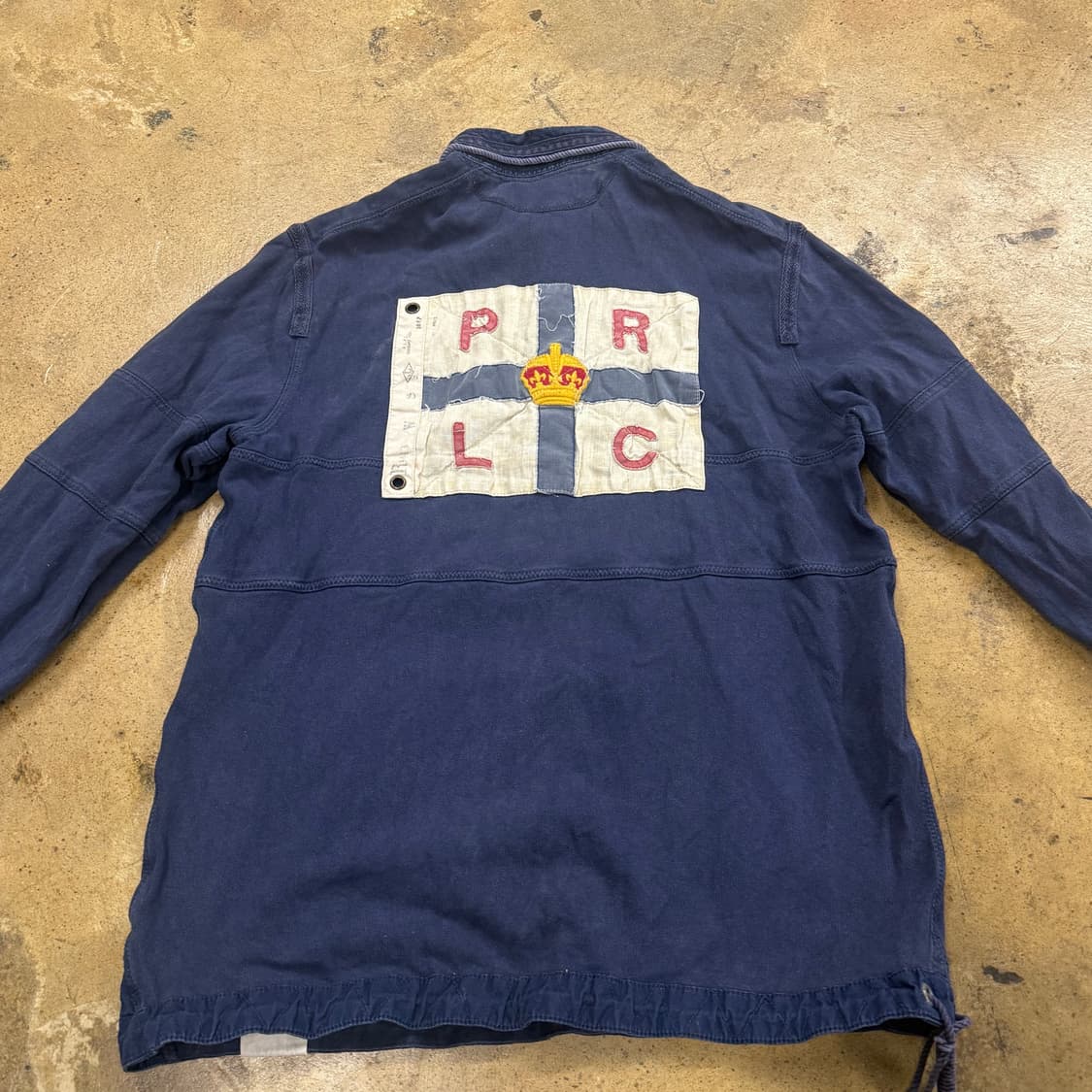 폴로 90‘s 플래그패치 네이비 카라 긴팔 티셔츠 상품이미지4