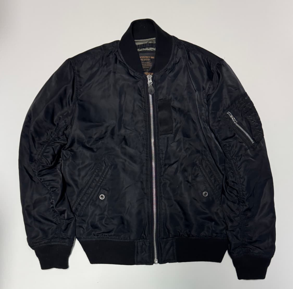 스파오 Spao ma-1 암 포켓 항공점퍼 L 블랙 블루종 상품이미지1