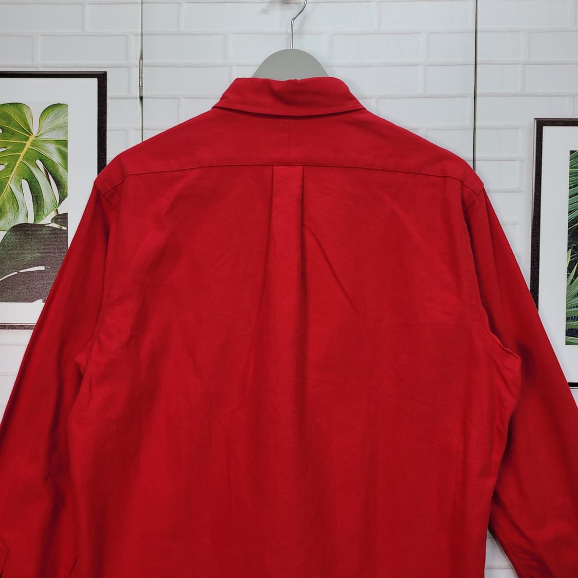 폴로랄프로렌 QR 인증 레드 클래식 셔츠 남방 M사이즈 새상품급 상품이미지5