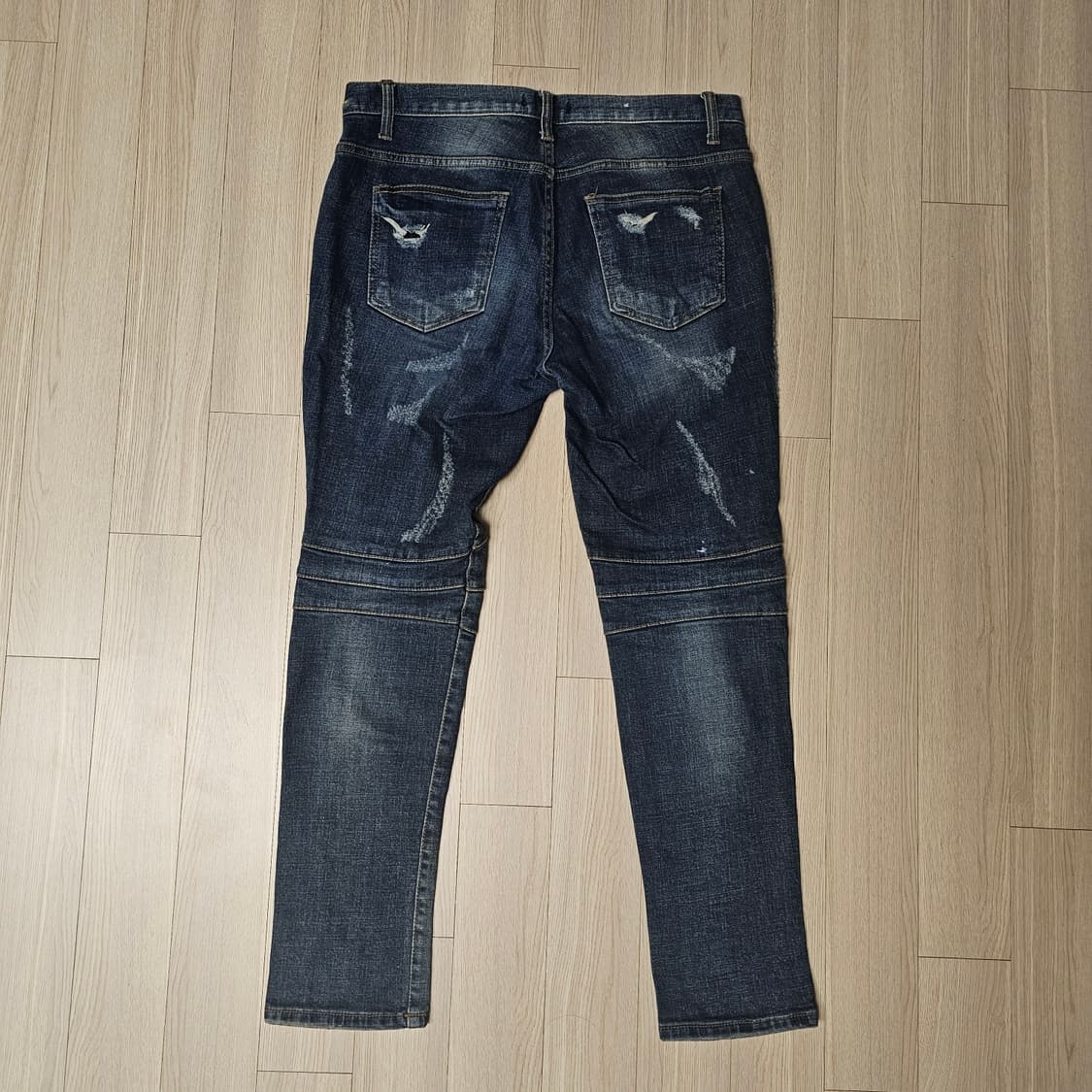 43 44 34 바이커핏 바이커진 스판 워싱 데님 스키니 청바지 빈티지 상품이미지2