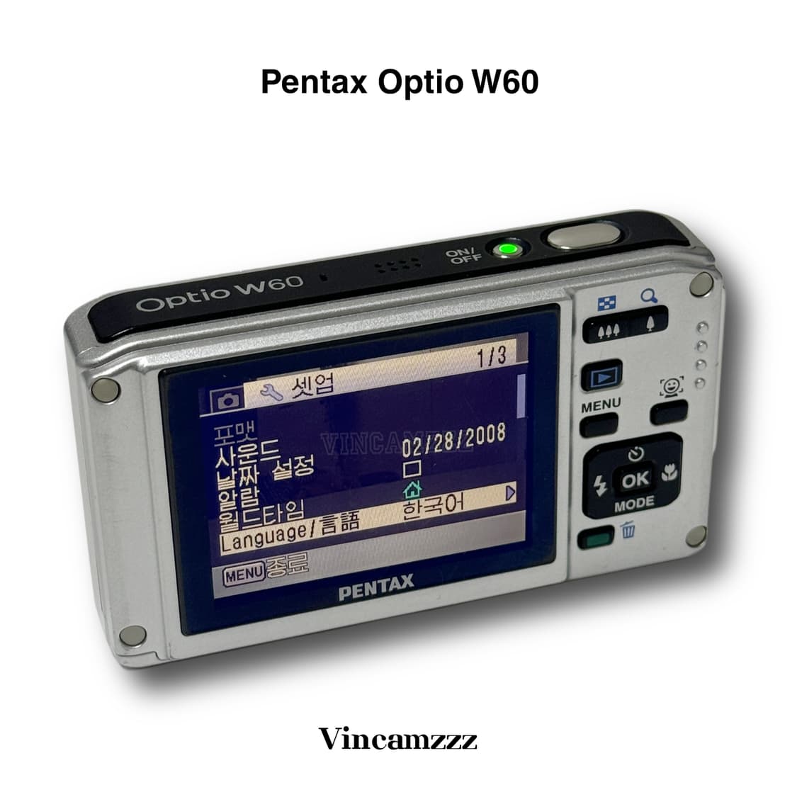 [풀박] Pentax Optio 펜탁스 옵티오 W60 디지털 카메라 상품이미지6