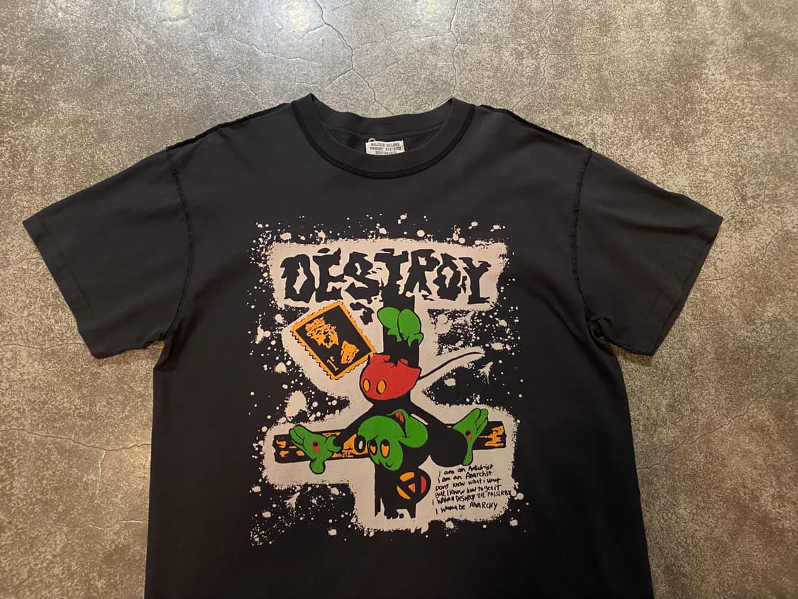 빈티지 디스트로이 그린미키마우스 반팔티 상품이미지2