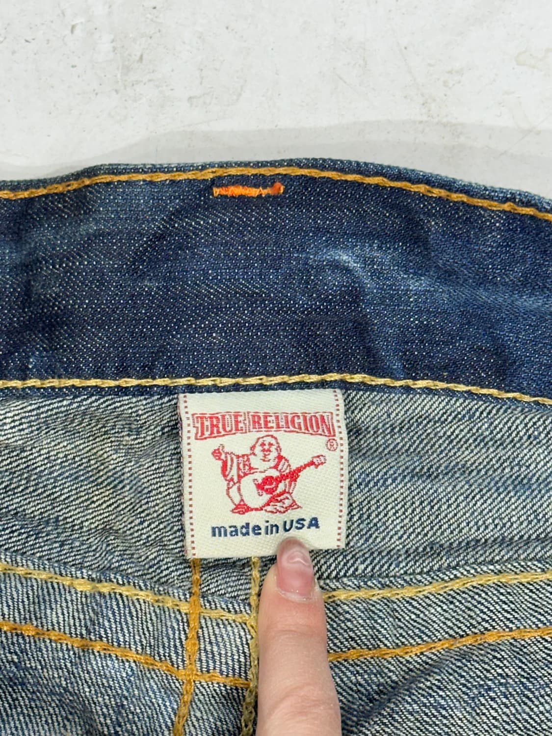 트루 릴리전 진청 부츠컷 플레어진 와이드 데님 팬츠 상품이미지7