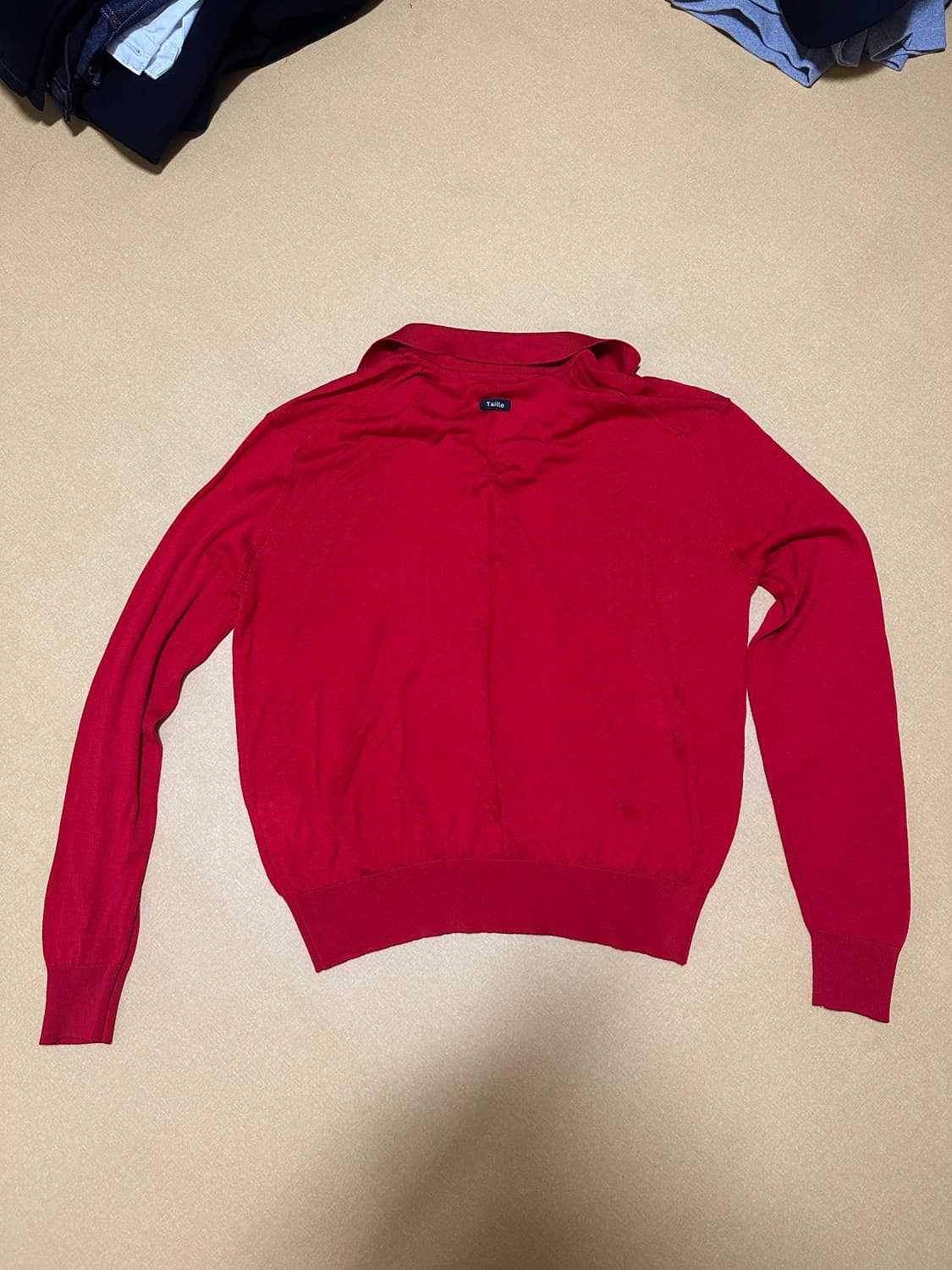 타일레 실크폴로 니트 레드 1사이즈 상품이미지2