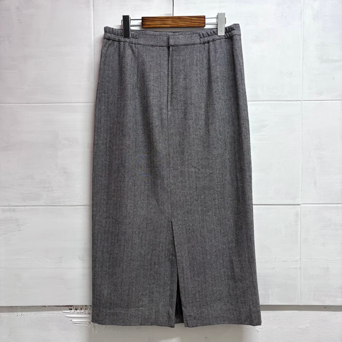 헤링본 그레이 클래식 롱 스커트  JPN 상품이미지3